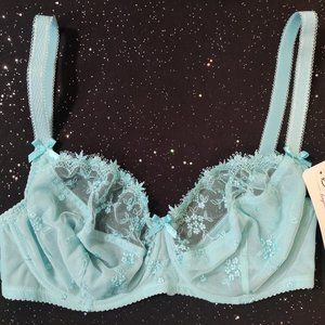 Nessa Alissa Balconette Bra 30FF Polish 65H Aqua New